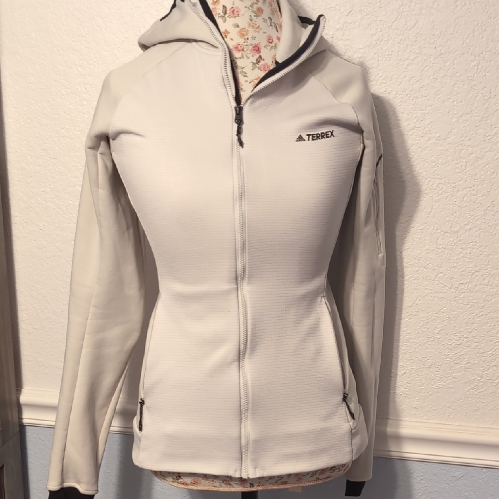 Adidas Terrex Women's Light Gray Utility Jacket- Lined